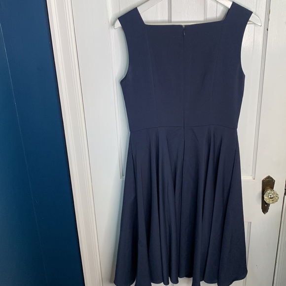 Gal Meets Glam Zoe Bow Fit and Flare Navy Blue Dress W-872 Sz 8 - Picture 8 of 10